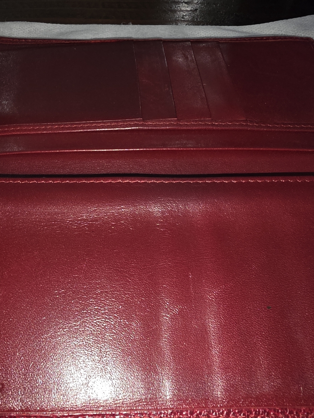 Dior Red Leather Clutch Wallet with Gold Hardware - Picture 6 of 12